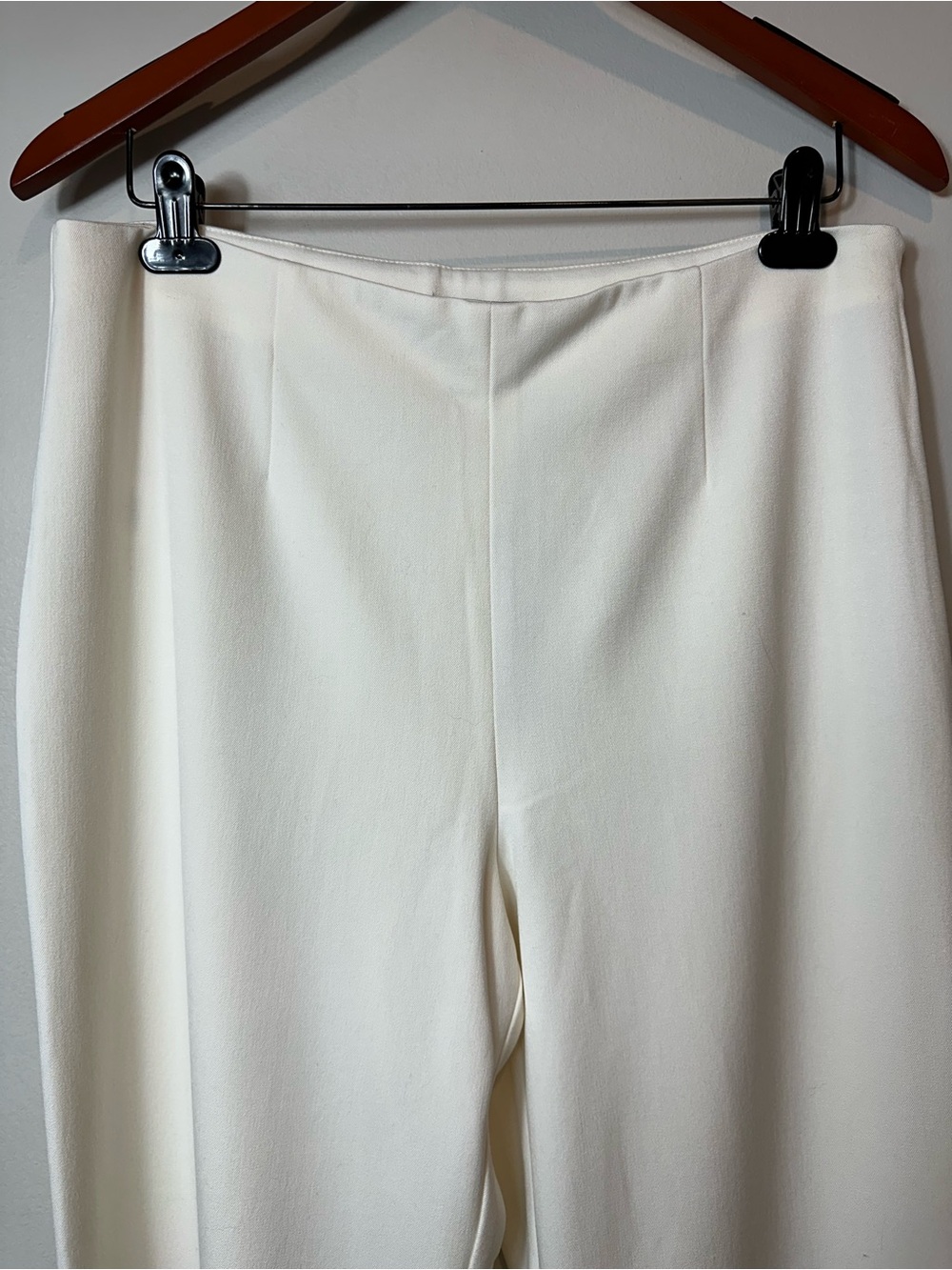 NWT NIC+ZOE Cream Dress Pants Size 12 Side Zip Career Trouser $138 - Picture 3 of 8